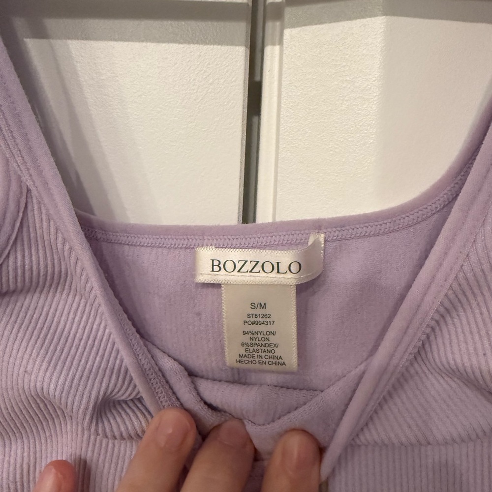 Bozzolo Light Purple Ribbed Tank - Picture 2 of 3